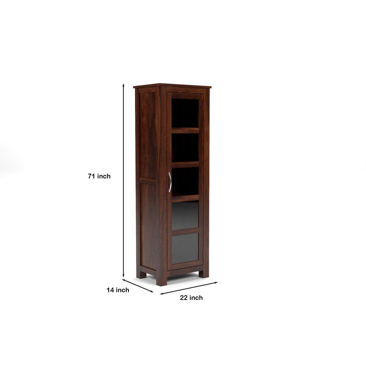 Coronenza Kitchen Cabinet (Walnut Finish)
