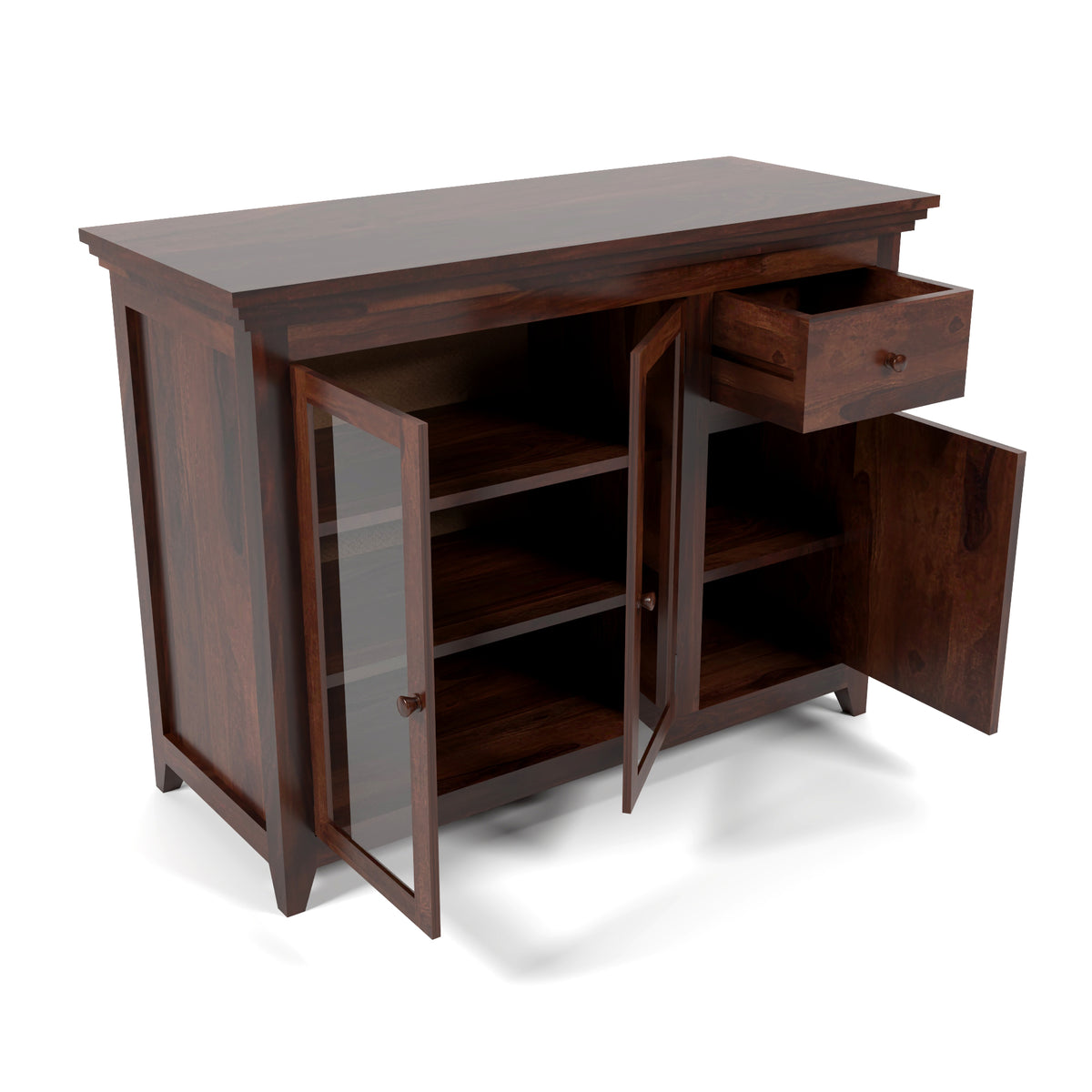 Drakelford Kitchen Cabinet (Walnut Finish)