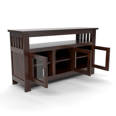 Myvrix Sheesham Wood Sideboard and Cabinets (Walnut Finish)