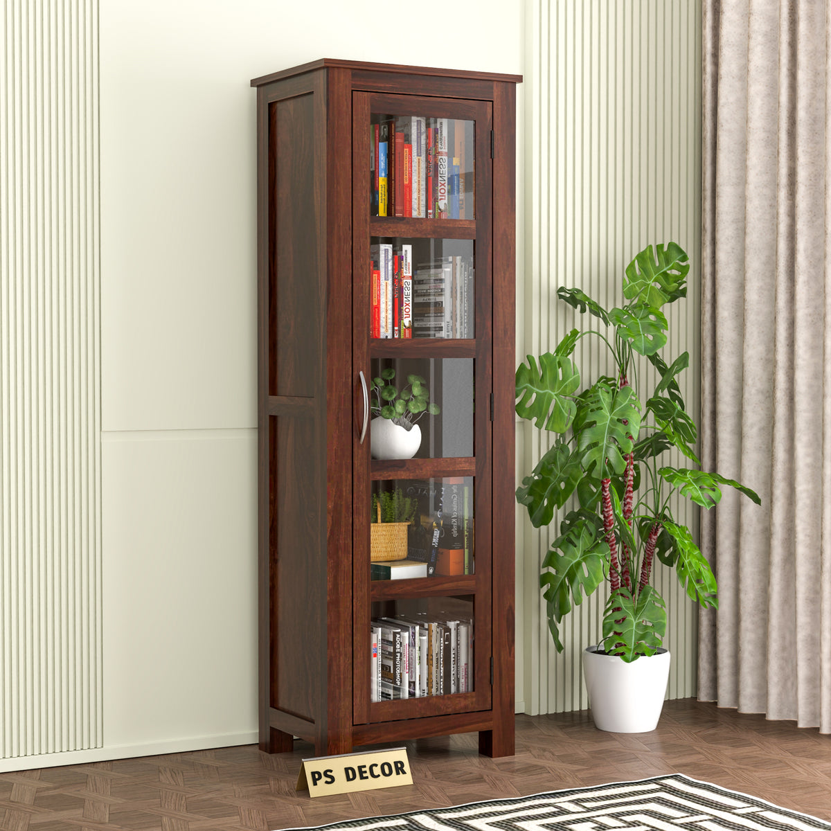 Coronenza Kitchen Cabinet (Walnut Finish)
