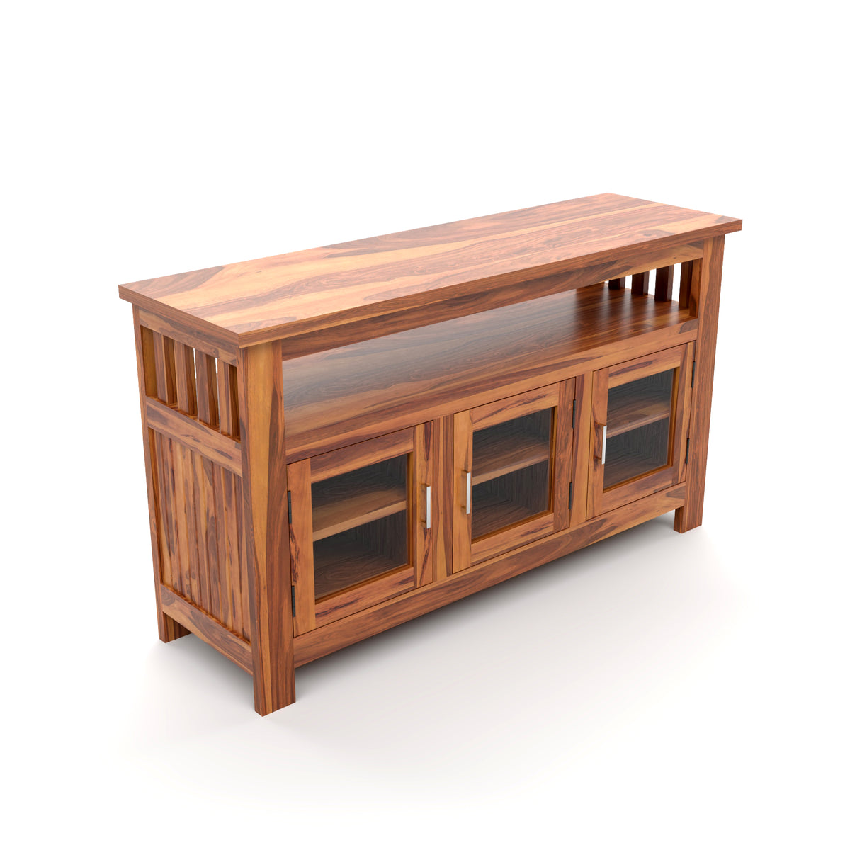 Myvrix Sheesham Wood Sideboard and Cabinets (Natural Finish)