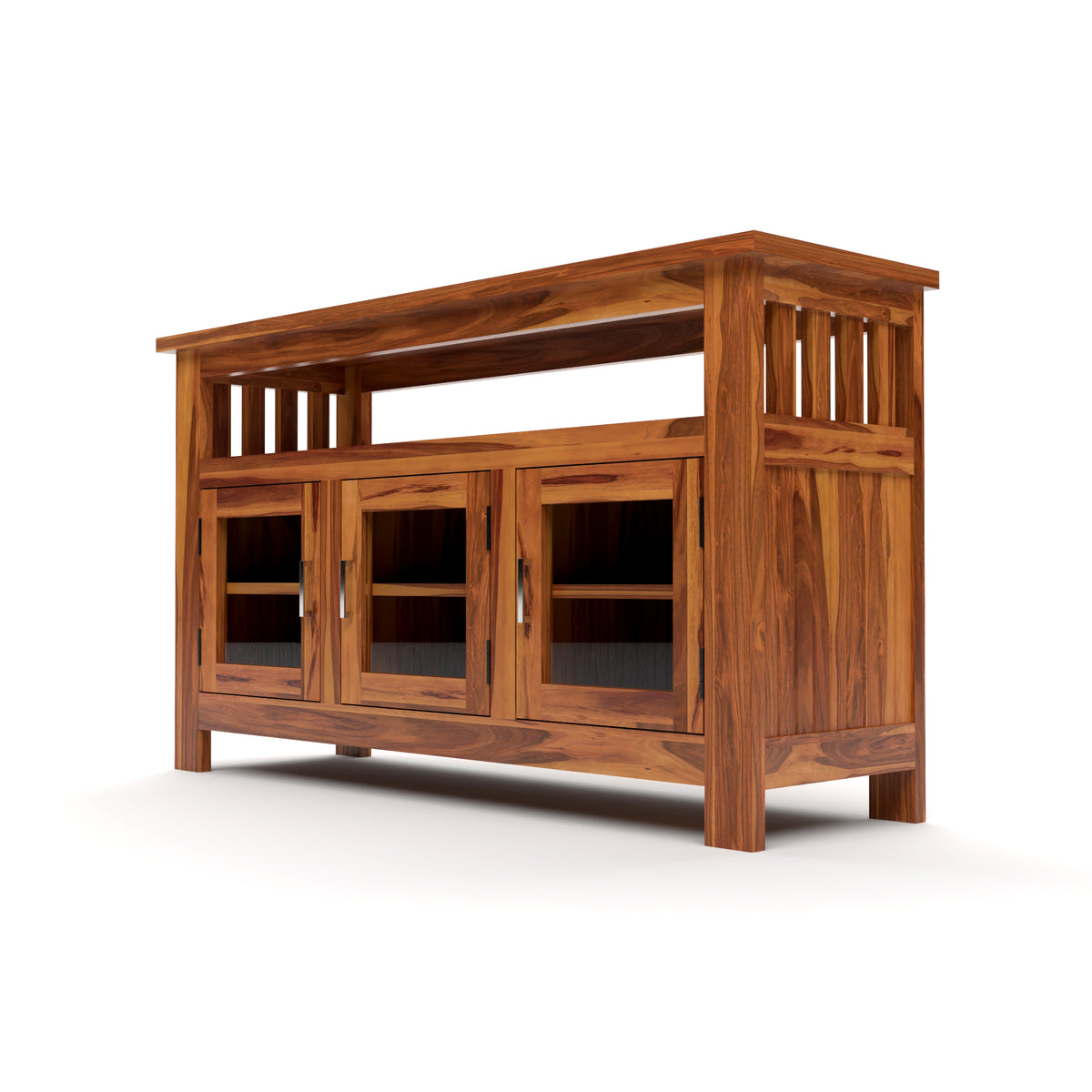 Myvrix Sheesham Wood Sideboard and Cabinets (Natural Finish)