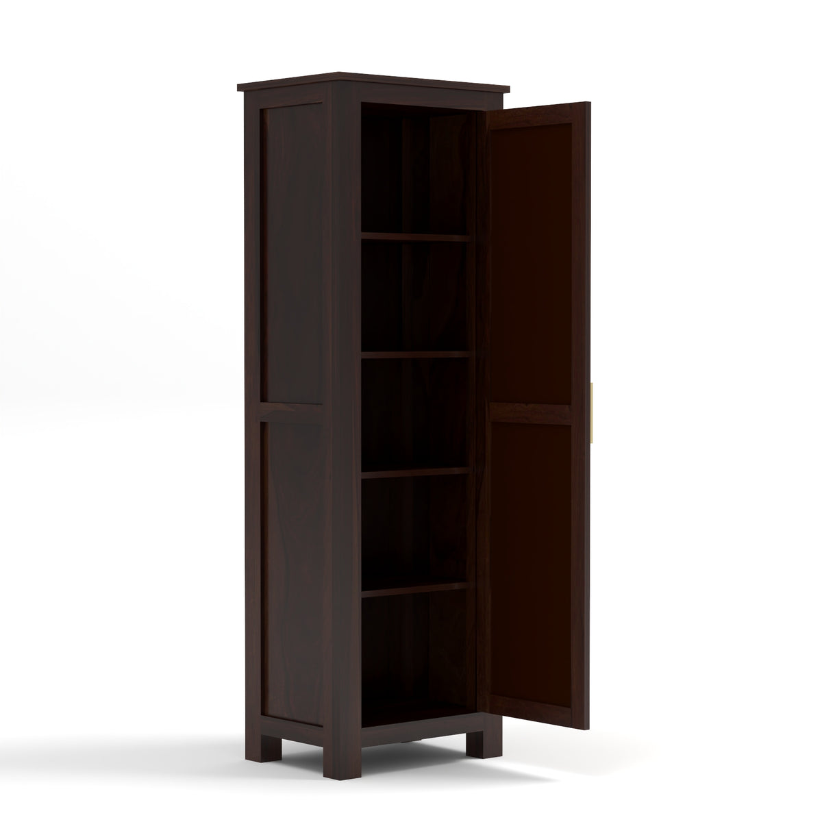 Coronenza Kitchen Cabinet With Rattan Cane (Walnut Finish)