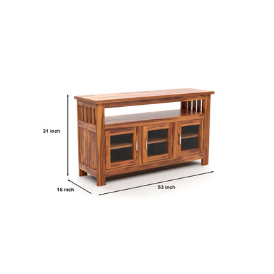 Myvrix Sheesham Wood Sideboard and Cabinets (Natural Finish)