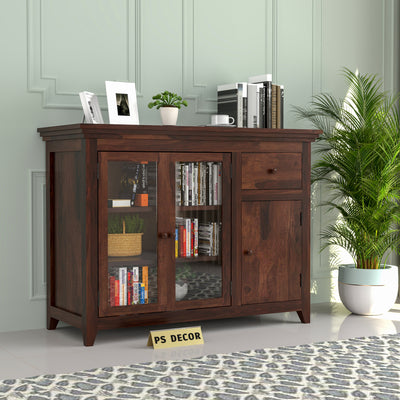 Drakelford Kitchen Cabinet (Walnut Finish)